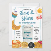 Invitation Petit-déjeuner pour enfants Lève-et-Feu (Devant)