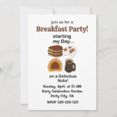 Invitation Petit déjeuner sur une note délicieuse Party (Devant)