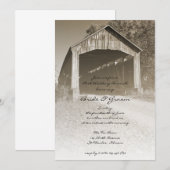 Invitation Petit déjeuner tardif de mariage au pont couvert r (Devant / Derrière)