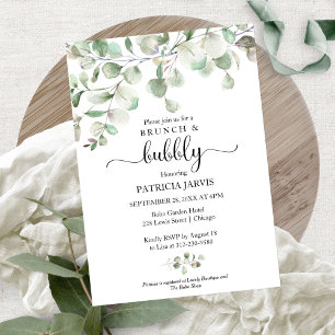 Invitation Petit déjeuner verdoyant et Baby Shower pétillant