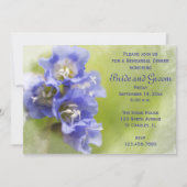 Invitation Petit Dîner de répétition Mariage de fleurs pourpr (Devant)