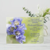 Invitation Petit Dîner de répétition Mariage de fleurs pourpr (Debout devant)