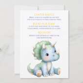 Invitation Petit Dino en route : Éclosion de bébé dinosaure (Dos)