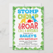 Invitation Petit Dinosaure d'anniversaire (Devant)