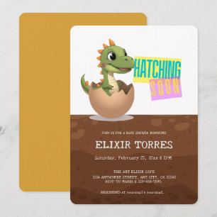 Invitation Petit dinosaure qui va éclore bientôt