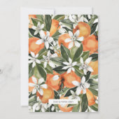 Invitation Petit-djeuner de mariage et mimosa à la fleur d'or (Dos)