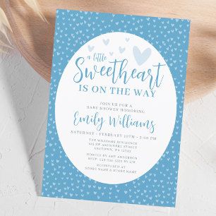 Invitation Petit Douceur Garçon Baby Shower Saint-Valentin Bl