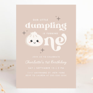 Invitation Petit Dumpling Bao Dim Sum Premier anniversaire