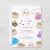 Invitation Petit Dumpling Coloré Anniversaire Kawaii (Devant)