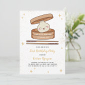 Invitation Petit Dumpling premier anniversaire (Debout devant)