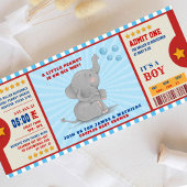 Invitation Petit éléphant d'arachide Baby shower de billets C