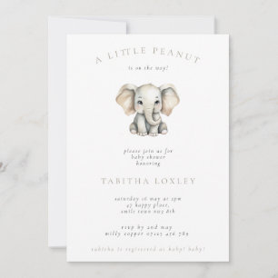 Invitation Petit Éléphant minimaliste mignon Petit Baby showe