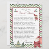 Invitation Petit Elf | Lettre de retraite Bureau de Père Noël (Devant)