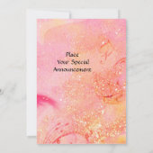 Invitation PETIT ELFÉ DE CHAMPIGNONS, rose jaune bleu scintil (Dos)