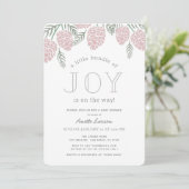Invitation Petit ensemble de Joy Pine Pin Cone Baby shower (Debout devant)