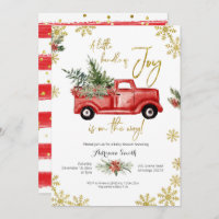 Petit ensemble de Joy Red Truck Baby shower