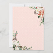 Invitation Petit ensemble de Joyeux Poinsettia Baby shower fl (Dos)