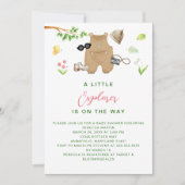 Invitation Petit explorateur Fête de Bébé Forêt de Bois (Devant)