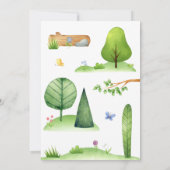 Invitation Petit explorateur Fête de Bébé Forêt de Bois (Dos)