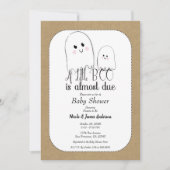 Invitation Petit Fantôme BOO Rustique Baby Shower Halloween (Devant)