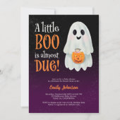Invitation Petit fantôme citrouille Halloween baby shower (Devant)