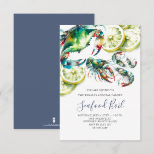 Invitation Petit Fête de Famille en Été avec Bouillabaisse de