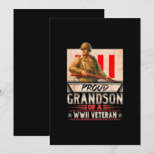 Invitation Petit-fils fier d'un vétéran de la WWII (Devant / Derrière)