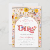 Invitation Petit Fleur sauvage 1er anniversaire (Devant)