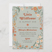 Invitation Petit Fleur sauvage Automne Rustique Boho Baby sho (Devant)