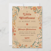 Invitation Petit Fleur sauvage Automne Rustique Boho Baby sho (Devant)