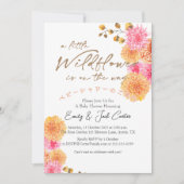 Invitation Petit Fleur sauvage Baby Girl Douche Automne Bouqu (Devant)