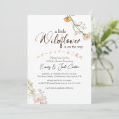 Invitation Petit Fleur sauvage Baby Girl Douche Automne Flora (Debout devant)