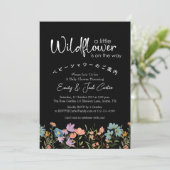 Invitation Petit Fleur sauvage Baby Girl Douche Boho mignonne (Debout devant)