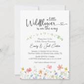 Invitation Petit Fleur sauvage Baby Girl Douche Spring Meadow (Devant)