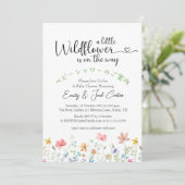 Invitation Petit Fleur sauvage Baby Girl Douche Spring Meadow (Debout devant)