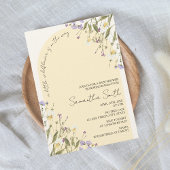 Invitation Petit Fleur sauvage Baby shower fille Arch Boho