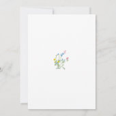 Invitation Petit Fleur sauvage Baby shower Floral Fille douce (Dos)