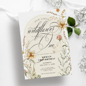 Invitation Petit Fleur sauvage Boho Arch Baby Girl 1er annive