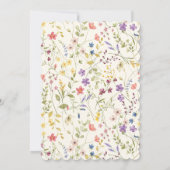 Invitation Petit Fleur sauvage Boho Chic Script Baby shower (Dos)
