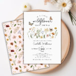 Invitation Petit Fleur sauvage Boho Floral Girl Baby shower<br><div class="desc">Voici l'Invitation du Baby shower Floral Little Fleur sauvage Boho, une invitation stupéfiante et fantaisiste qui saisit l'essence d'un baby shower sur le thème du fleur sauvage. Parfait pour des événements boho chic, bohème rustique et d'inspiration florale, cette invitation présente des illustrations d'aquarelle exquises de fleurs sauvages délicats dans les...</div>