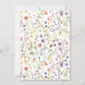 Invitation Petit Fleur sauvage Chic Boho Script Baby shower (Dos)