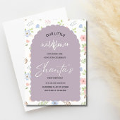 Invitation Petit fleur sauvage chic moderne 1er anniversaire