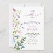 Invitation Petit fleur sauvage en chemin baby shower invitati (Devant)