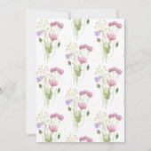 Invitation Petit fleur sauvage en chemin baby shower invitati (Dos)