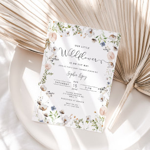 Invitation Petit fleur sauvage en route baby shower