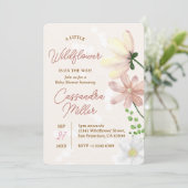 Invitation Petit Fleur sauvage En Route Baby shower (Debout devant)