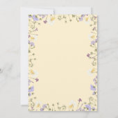 Invitation Petit Fleur sauvage esthétique 1er anniversaire Ph (Dos)