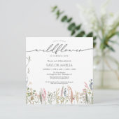 Invitation Petit Fleur sauvage Floral photo d'anniversaire (Debout devant)