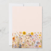 Invitation Petit Fleur sauvage moderne 1er anniversaire (Dos)