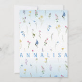 Invitation Petit Fleur sauvage Pâques E-Vite - Personnalisabl (Dos)